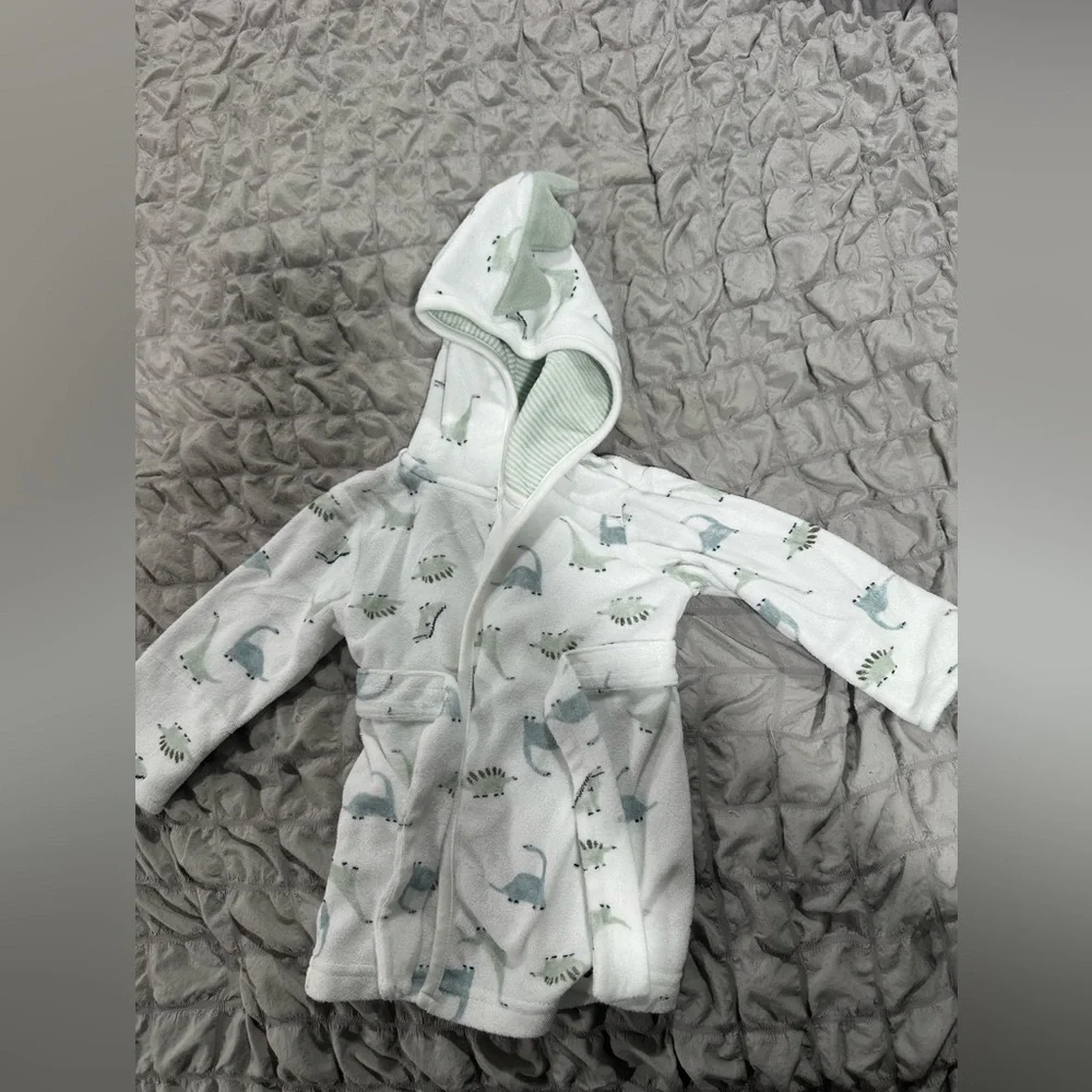 Dinosaur Print Baby Hooded Onesie